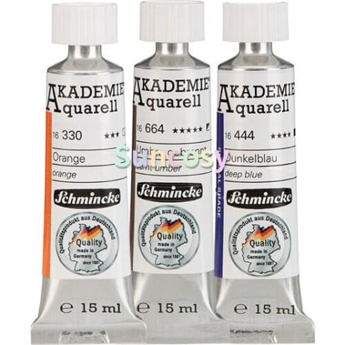 Schmincke AKADEMIE Aquarell Watercolor New Color Single Tube 15ml, Art Painting Illustration Watercolor Pigment