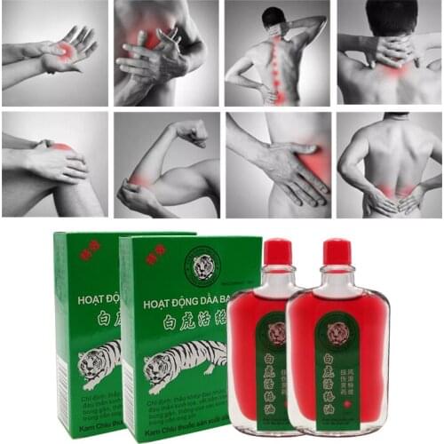 White Tiger Activating Oil Treatment Mosquito Bites Relax Muscles Pain Relief Rheumatic Osteoarthritis Spondylosis Detox Plaster