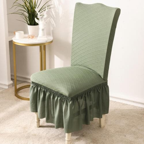 Stoelhoezen Eetkamer Sillas De Oficina Simple Style Spandex Polyester Fabric Wingback Chair Covers Stretch Cushion Covers
