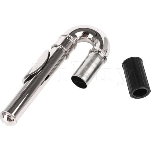 Yibuy 15.3cm Flute Curved Head Joint Nickel-Plated Flute Repair Parts