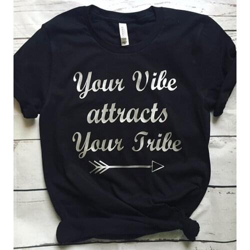 Top women graphic tees shirt female your vibe letter tee tops printed t-shirt fashion short sleeve fashion t shirt 90s plus