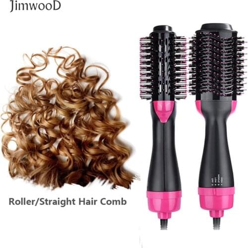 1pc Electric Hair comb roller/straighten curler 3in1 One Step Hair Dryer Volumizer Portable Hot Air Brush Anti Frizz Styler
