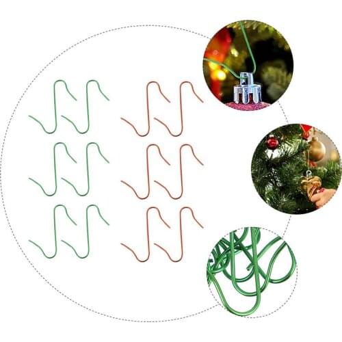 100pcs Wreath Hooks Christmas Multifunctional Metal Creative Hooks Hangers Hanging Hooks for Xmas Tree Xmas Decor