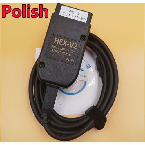 2020 Newest VCDS HEX V2 Interface VAG COM 21.3 VAG COM 20.12 FOR VW AUDI Skoda Seat VCDS 21.3 English +VCDS 21.3 Polish