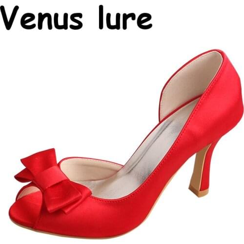 23 Colors) Red Wedding Shoes for Women Peep Toe Size 8 High Heel