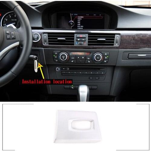 ABS for BMW 3 Series E90 E92 2005-2012 Car Ignition Switch Engine Start Stop Button Keyhole Ring Cover Sticker Car Accessories