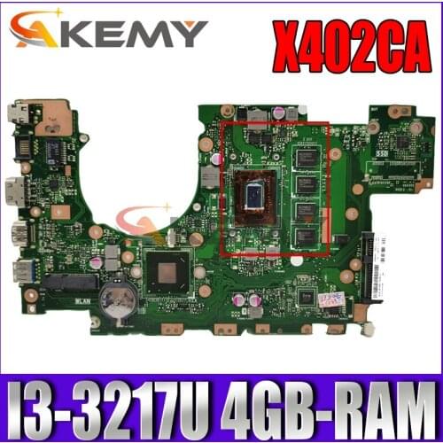 Akemy X402CA Laptop motherboard for ASUS X502CA X502C X402C original mainboard 4GB-RAM I3-3217U CPU