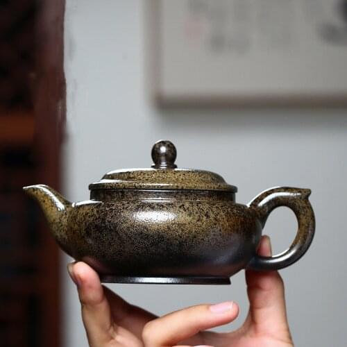 Yixing tea pot Retro Firewood kiln change Purple Clay Teapots beauty kettle Raw ore Handmade Boutique Tea set Authentic 240ml