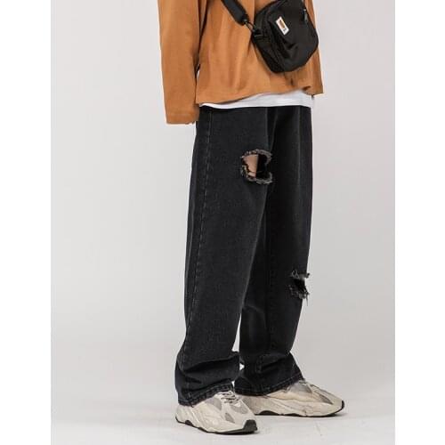 Hip Hop Men 2020 Vintage Gradient Jeans Straight Pants Mens Letter Print Hip Hop Denim Pants Male Fashion Jeans Joggers 5XL