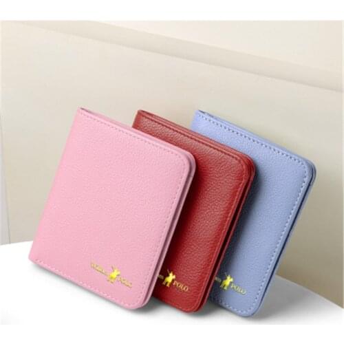 Womens wallet leather wallet ladies ultra-thin short multi-function small coin bag vertical wallet female mini simple wallet