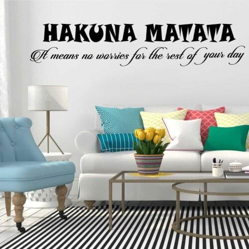 Motivational Quotes Wall Sticker Inspirational Quote Vinyl Decal Phrase Decal Bedroom Living Room Decoration Philosophy No Worry