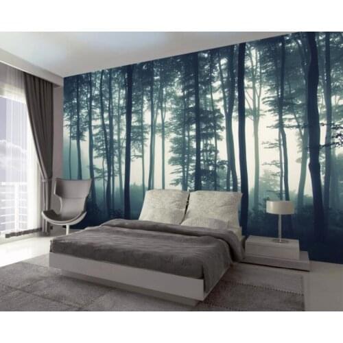 Bacal wallpaper 3D natural landscape forest tree morning fog murals TV backdrop wall mural Wallpaper for wall 3 d papel de pared
