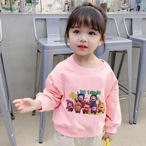 New Children Hoodies Sweatshirts Boys Girls Kids Cartoon Monster Oddbods Friends Pullover Tops Baby Girls Spring Autumn Clothes