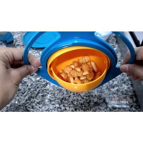 New Season Spillable Plate Hot sale design universal Gyro bowl dishes Anti-spill bowl smooth 360 degree rotation