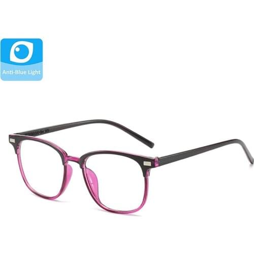 Square UltraLight Glasses Anti Blue Light Women Eyewear Female Eyeglasses Men Clear Lens PC Frame Male
