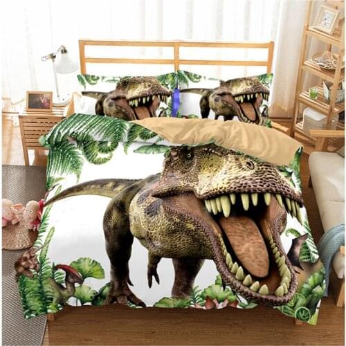 3D dinosaur pattern print bedding Twin size boy duvet dinosaur quilt cover 3d bed set bedlinen home textiles