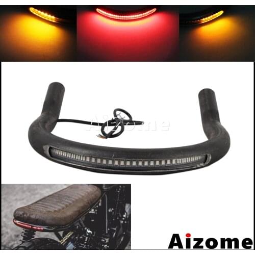 196mm Upswept Rear Seat Frame Hoop 7/8" Tracker End Loop For Suzuki GN125 GS125 Cafe Racer Frame Hoop LED Taillight Turn Signals