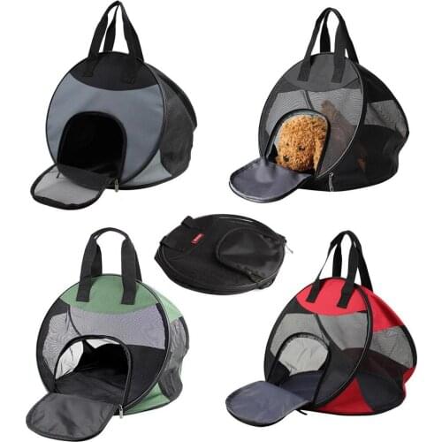 Foldable Portable Pet Carrier Bag Collapsible Cat Outdoor Bag Breathable Cat Dog Carrier Tote Bag Outgoing Travel Pet Handbag