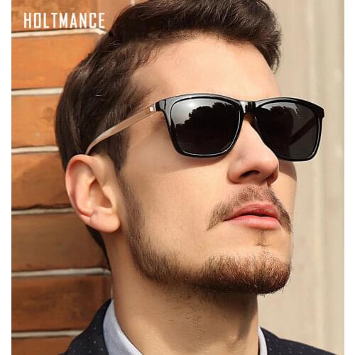 HOLTMANCE Aluminum Magnesium Polarized Men Sunglasses Mirror Square Sun Glasses Brand Male Women Driving Glasses UV400 Eyewear