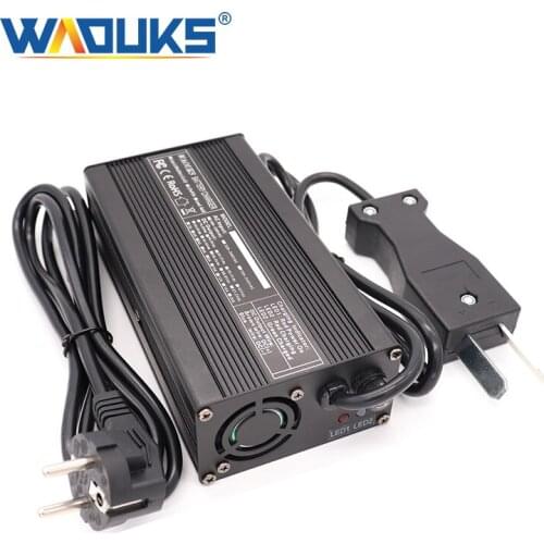 WAOUKS 36V 5A Charger 36V Lead acid Battery Charger 41.4V Smart Charger With Cooling fan Auto-Stop Aluminum shell