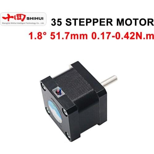 2-Phase 4-Wire Single/Double Axis NEMA 14 35 Stepper Motor 1.8 Degree 0.42n.M 1.0A 51.7mm DC Motors For 3D Printer
