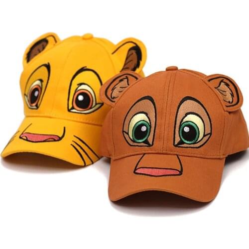 2021 Simba Nana Hat Cute Childrens Autumn Winter Hats Plush Caps Headgear Lion King Print Kids Birthday Gift
