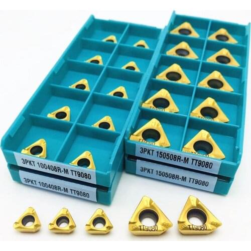 3PKT100408R 3PKT150508R M TT9080 high quality carbide CNC milling inserts indexable lathe parts tools turning inserts 3PKT
