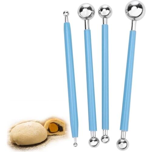 4Pc/set DIY Baking Cake Tools Stainless Steel 8 Head Pen Fondant Tools for Cake Decorating Modelling Tool Fondant Cookie Cutters