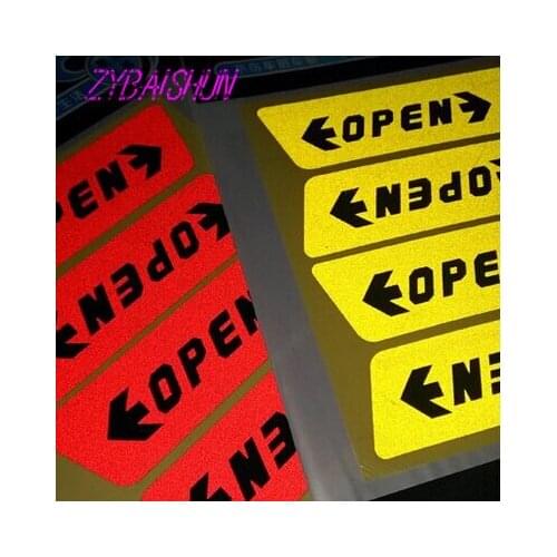 4 pieces/set. Reflective open door sticker warning child safety car sticker for Peugeot 206 207 208 301 307 308 407 2008 3008
