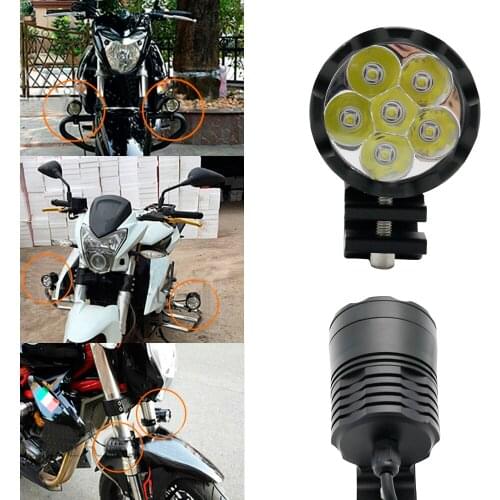 6 LED and 1 LED Motorcycle bicycle Headlight fog lights lamp Auxiliary driving Motorbike High Brightness DRL bulb white 6000k