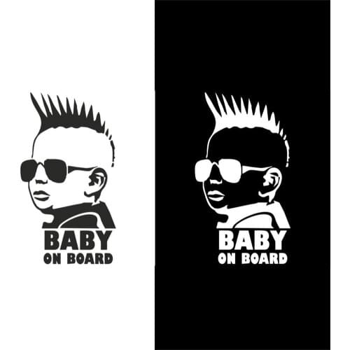 Car Sticker Car-Styling Auto Sticker BABY ON BOARD Creative Fashion Tail Warning Sign Decal 6x3.3 cars Decoarations accessory
