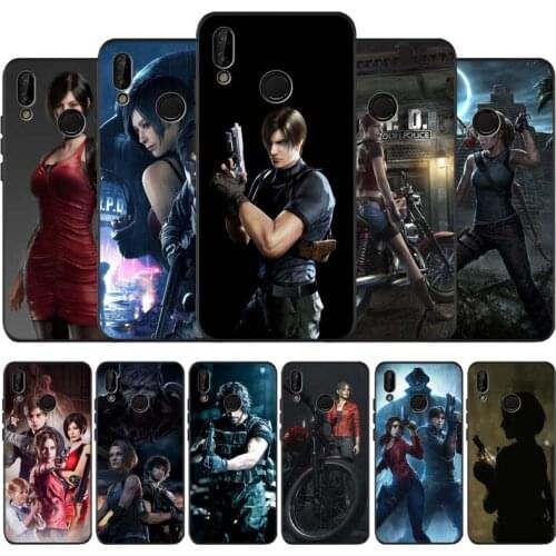 Resident evil2 3D black soft Phone Case for huawei P40 P30 P20 P10 Pro lite P9 Lite nova 4E 6SE Psmart 2019 Y6 9 Prime