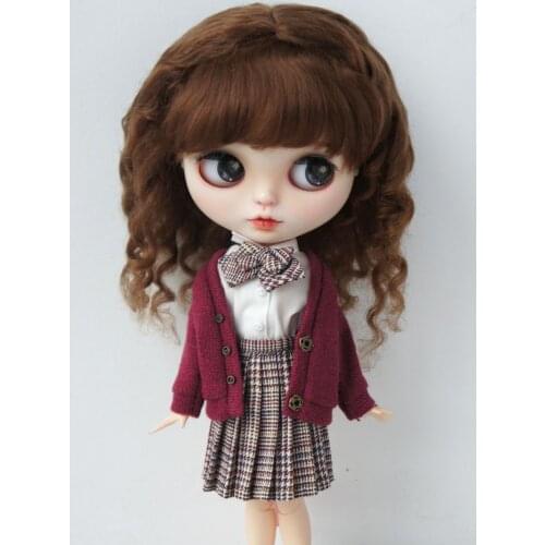 JD162 Pretty Long mohair BJD wigs size 10-11inch fashion princess curly doll hair Large size doll accessories