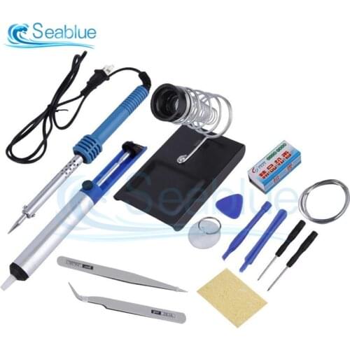 14 in 1 60W 110V Adjustable Temperature Electric Soldering Iron Set Welding Solder Station Heat Pencil Repair Tool Kit