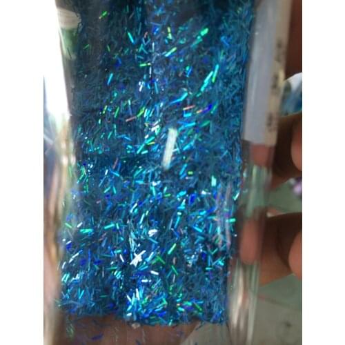 HOLOGRAPHIC SOLVENT RESISTANT BLUE GLITTER, LASER GLITTER FOR PRINTING AND DECORATION