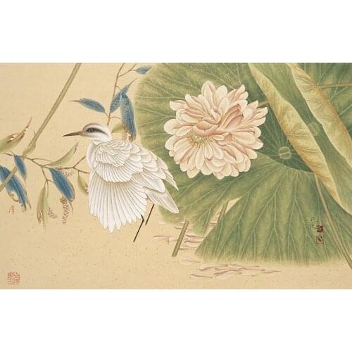 Canvas Art Picture Print Painting Chinese Watercolor Flowers and Birds Oil Painting on Canvas Wall Art Picture for Home Decor