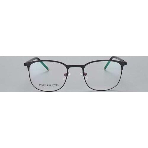 YOUTOP Round Womens Myopia Anti-blue Ray Frame Mens Fashion Square Eyeglasses Striped Stainless Steel Eyewear S6845