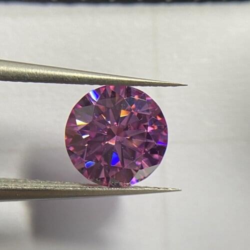 5mm Round Brilliant Cut Synthetic Special Pink Moissanite Diamond Gemstone for Jewelry Ring