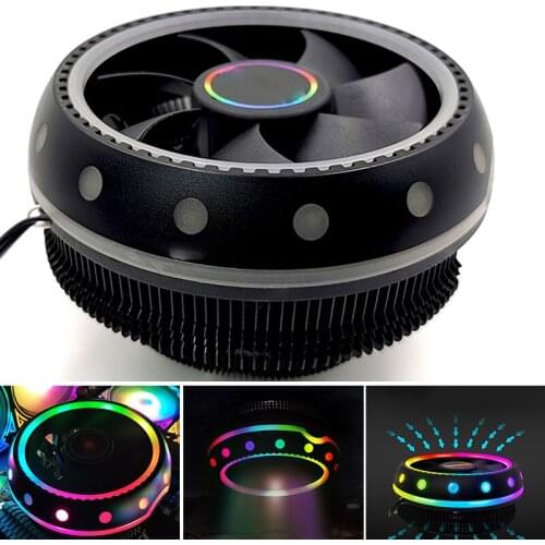 CPU Cooler Desktop Host Mute Universal RGB Color Changing Computer Cooling CPU Fan GK99