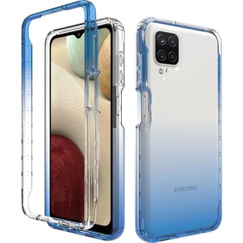 M32 M 12 2021 Crystal Case Gradient Hard Back Panel Bumper Coque for Samsung Galaxy M12 Case Samsung M32 M 32 Phone Cover Funda