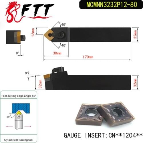 MCMNN3232P12 80 50 Degree External Turning Lathe Bar Tool Holder For CNMG120408 DNMG120408 Used on CNC Lathe Machine