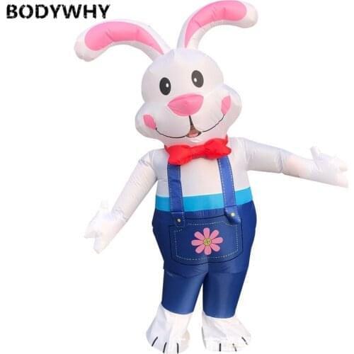 Cute Rabbit Inflatable Suit Anime Cosplay For The Annual Show Mascot Costume Stage Performance Clothing Outdoor Decorations