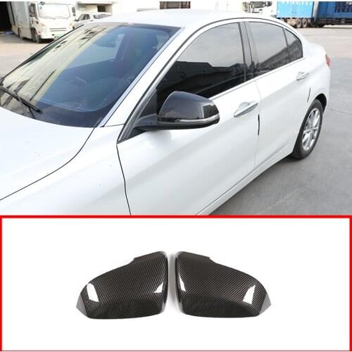 For BMW 2 Series F45 F46 Gran Active Tourer 2015-2019 ABS Carbon Fiber RearView Mirror Cover Trim For BMW X1 F48 2016-2019 2pcs