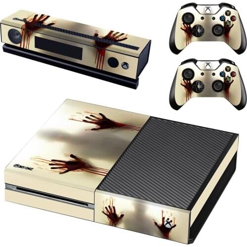 The Walking Dead Skin Sticker Decal For Xbox One Console and Kinect and 2 Controllers For Xbox One Skin Sticker Vinyl