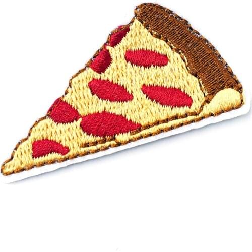 Pizza (Size:3.5X6.0cm) DIY Cloth Badges Mend Decorate Patches Jeans Jackets Bag Clothes Apparel Sewing Decoration Applique