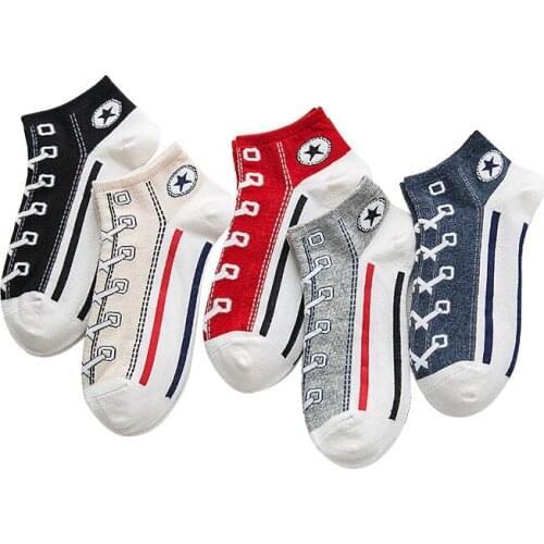 New cartoon men and women 3D art drawing socks imitation shoes ship socks happy ship socks funny kawaii color socks