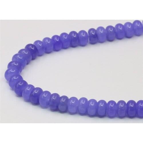 New Fashion Natural Stone Violet Jades 5x8mm Abacus Round Shape Loose Beads Jewelry Making Women Wedding Accessories 15inch Y675