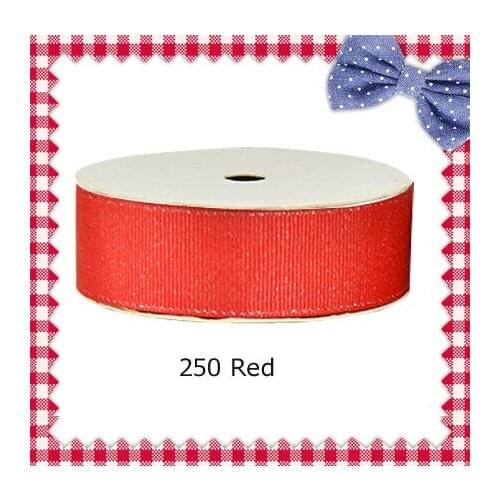 1.5" inch (38mm) silver metallic grosgrain ribbons