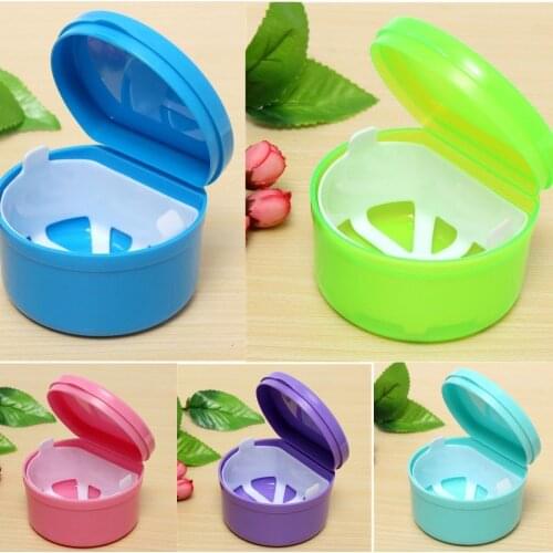 Dental Orthodontic Retainer Denture Storage Case Box Mouthguard Container Tray