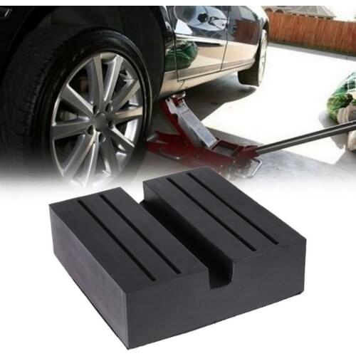 Universal Auto Car Rubber Square Slotted Frame Rail Floor Jack Guard Pad Adapter Vehicle Repair Tool High Quality